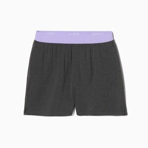 SOLD - Women's Charcoal Shorts with Lavender Waistband